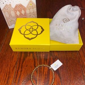 Kendra Scott Gold and Black Beaded Bracelet